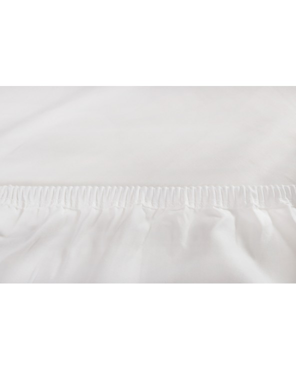 Wysokie prześcieradło bawełna jersey z lycrą 120x200x30 z gumką białe Matex