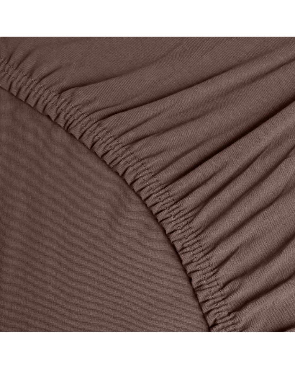 Wysokie prześcieradło bawełna jersey z lycrą 120x200x30 z gumką brązowe Matex