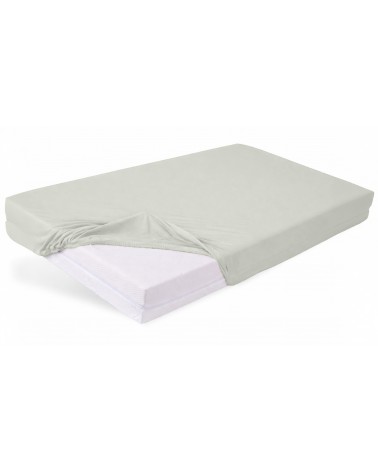 Wysokie prześcieradło bawełna jersey z lycrą 120x200x30 z gumką miętowe Matex