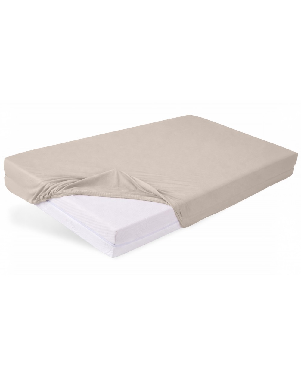 Wysokie prześcieradło bawełna jersey z lycrą 140x200x30 z gumką szare Matex