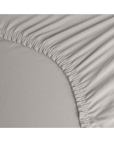 Wysokie prześcieradło bawełna jersey z lycrą 140x200x30 z gumką popielate Matex