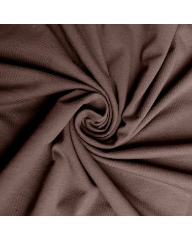 Wysokie prześcieradło bawełna jersey z lycrą 180x200x30 z gumką brązowe Matex