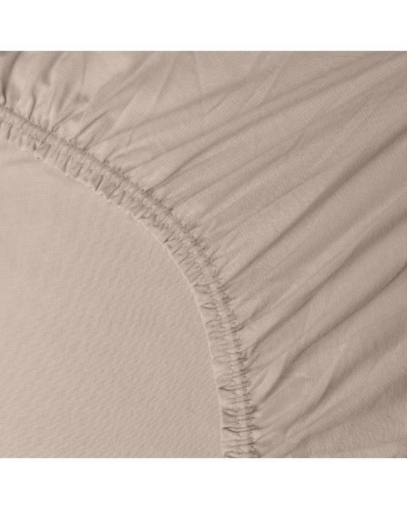 Wysokie prześcieradło bawełna jersey z lycrą 200x220x30 z gumką szare Matex