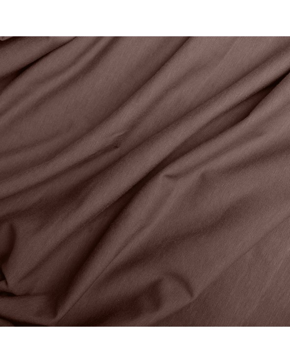 Wysokie prześcieradło bawełna jersey z lycrą 90x200x30 z gumką brązowe Matex