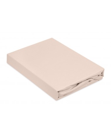 Prześcieradło bawełna jersey 200x220x30 z gumką cappuccino Premium Matex