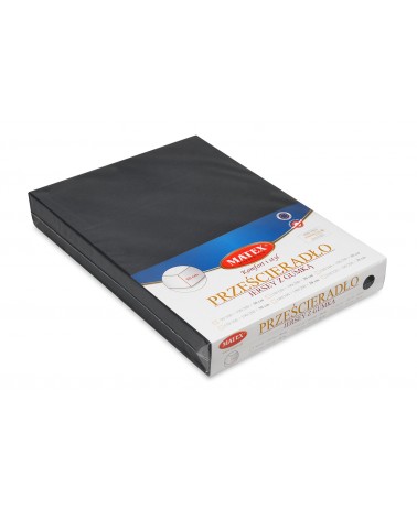 Prześcieradło bawełna jersey 200x220x30 z gumką antracytowe Premium Matex