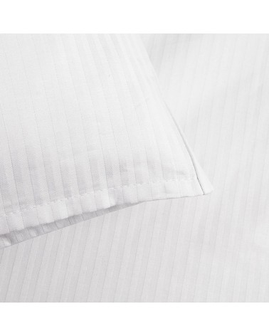 Poszwa hotelowa bawełna 200x220 na zakładkę pasy 4mm biała Darymex