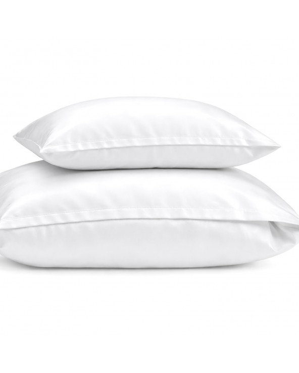 Poszwa hotelowa satyna bawełniana 140x200 na zakładkę Monako biała Darymex