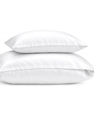 Poszwa hotelowa satyna bawełniana 160x200 na zakładkę Monako biała Darymex