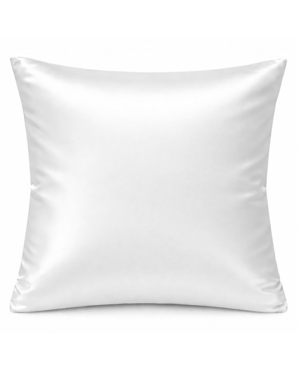 Poszewka hotelowa satyna bawełniana 40x40 na zakładkę Monako biała Darymex
