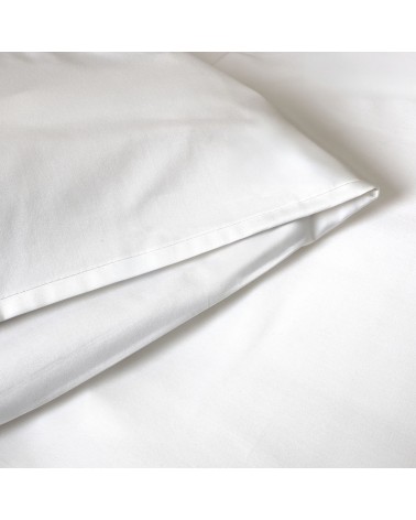 Poszewka hotelowa satyna bawełniana 40x40 na zakładkę Monako biała Darymex