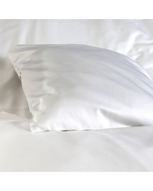 Poszewka hotelowa satyna bawełniana 40x40 na zakładkę Monako biała Darymex