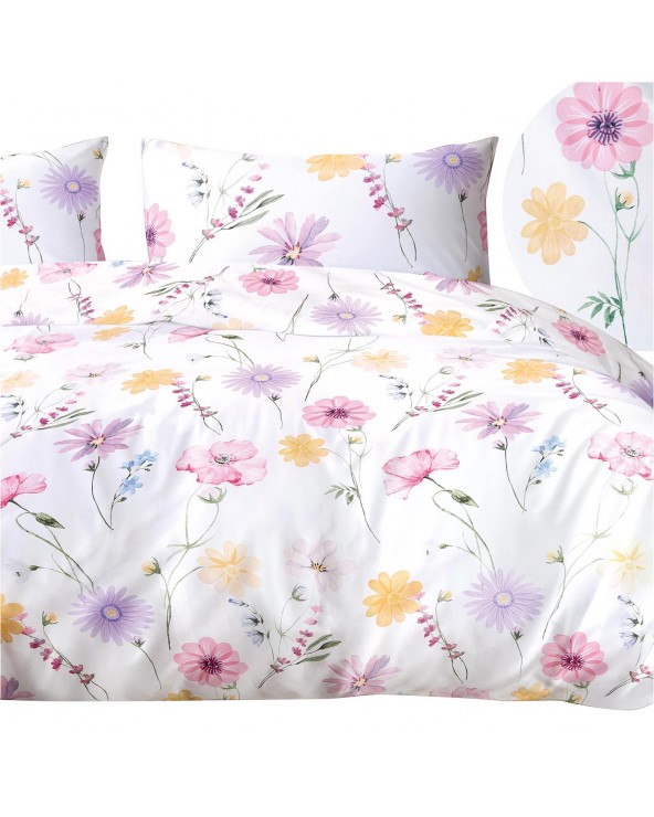 Pościel satyna bawełniana 180x200 + 2x70x80cm 1559/1 SATYNLOVE Darymex