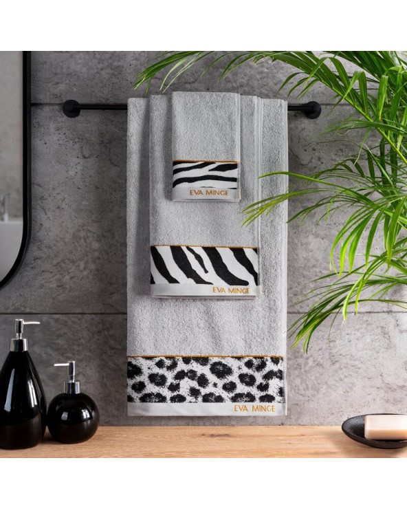Ręcznik bawełna 70x140 Eva 22 srebrny Eurofirany
