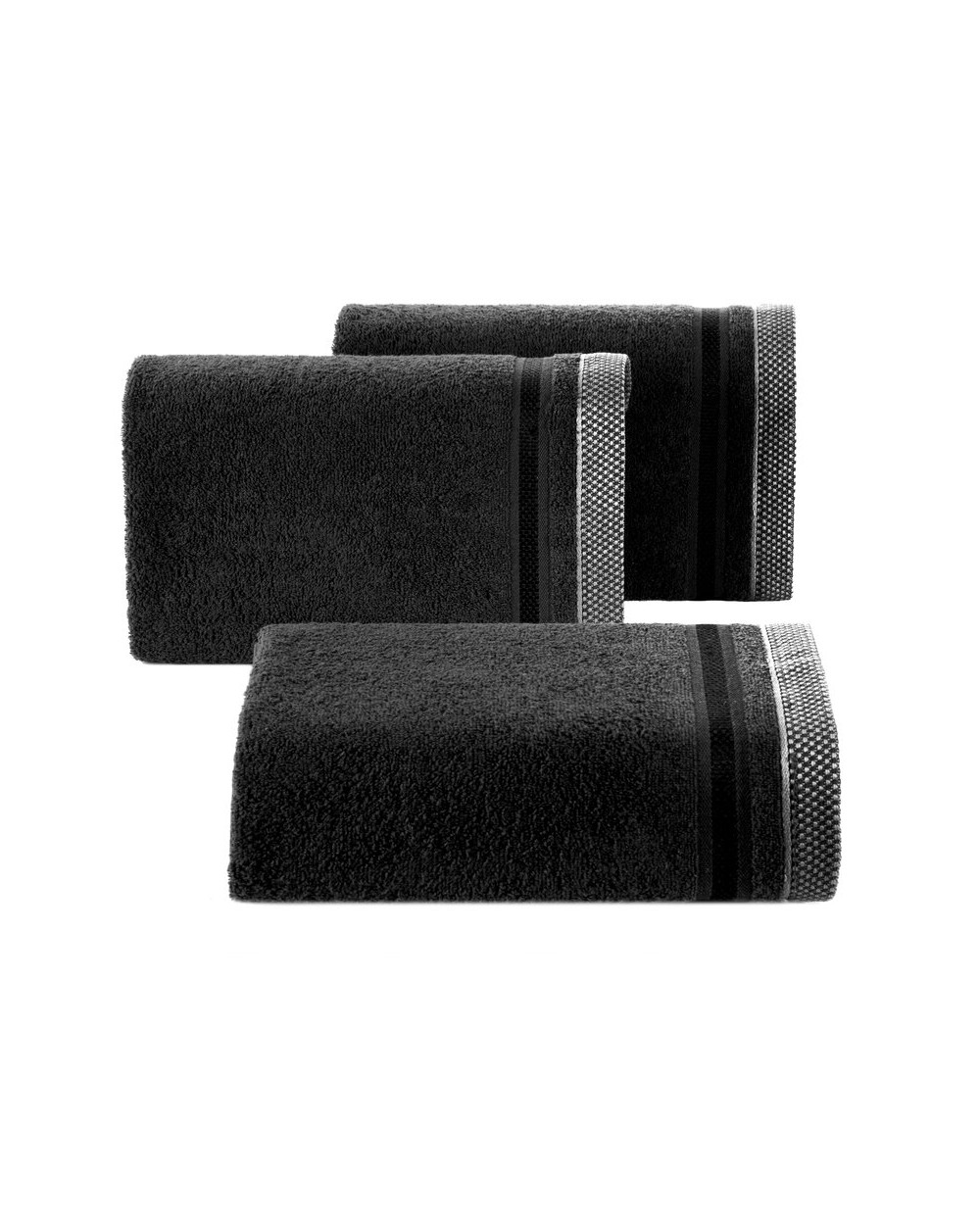 Ręcznik bawełna 70x140 Abbie czarny Eurofirany