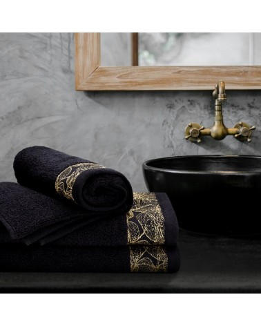 Ręcznik bawełna 50x90 Agis czarny Eurofirany