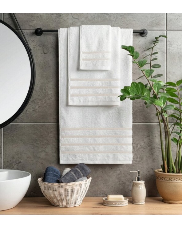 Ręcznik bawełna 70x140 Amira kremowy Eurofirany