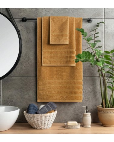 Ręcznik bawełna 70x140 Amira musztardowy Eurofirany