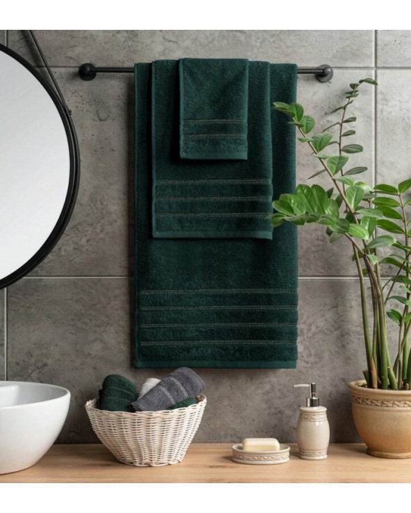 Ręcznik bawełna 30x50 Amira ciemnozielony Eurofirany