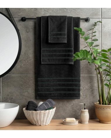 Ręcznik bawełna 50x90 Amira czarny Eurofirany