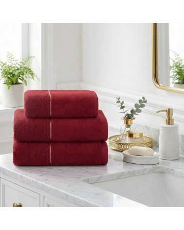 Ręcznik bawełna 30x50 Aria bordowy Eurofirany