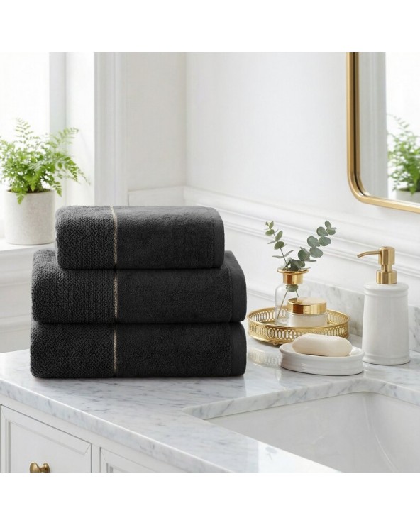 Ręcznik bawełna 50x90 Aria czarny Eurofirany