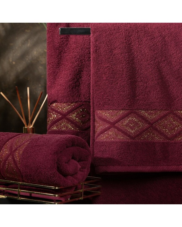 Ręcznik bawełna 50x90 Azari bordowy Eurofirany