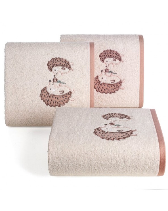 Okrycie kąpielowe bawełniane 100x100 Baby 68 różowe Eurofirany