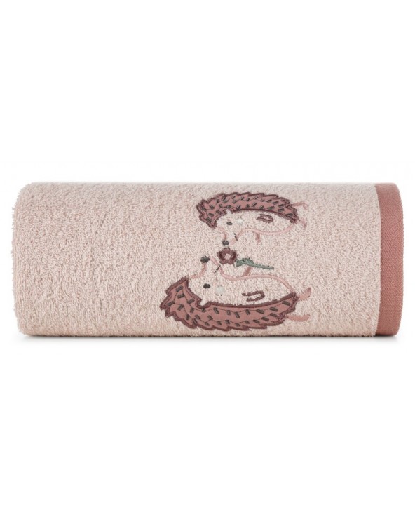 Okrycie kąpielowe bawełniane 100x100 Baby 68 różowe Eurofirany