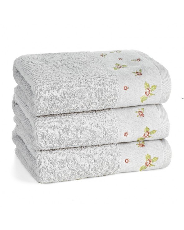 Ręcznik bawełna 50x90 Dalia srebrny Eurofirany