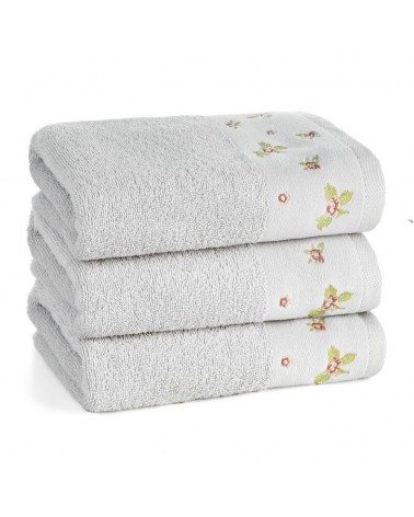 Ręcznik bawełna 50x90 Dalia srebrny Eurofirany