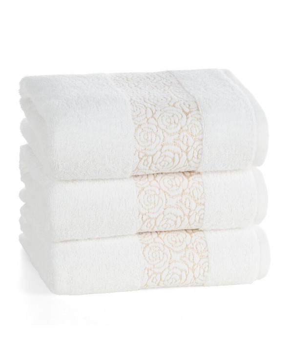 Ręcznik bawełna 30x50 Iris kremowy Eurofirany