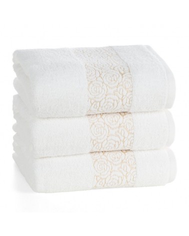 Ręcznik bawełna 30x50 Iris kremowy Eurofirany