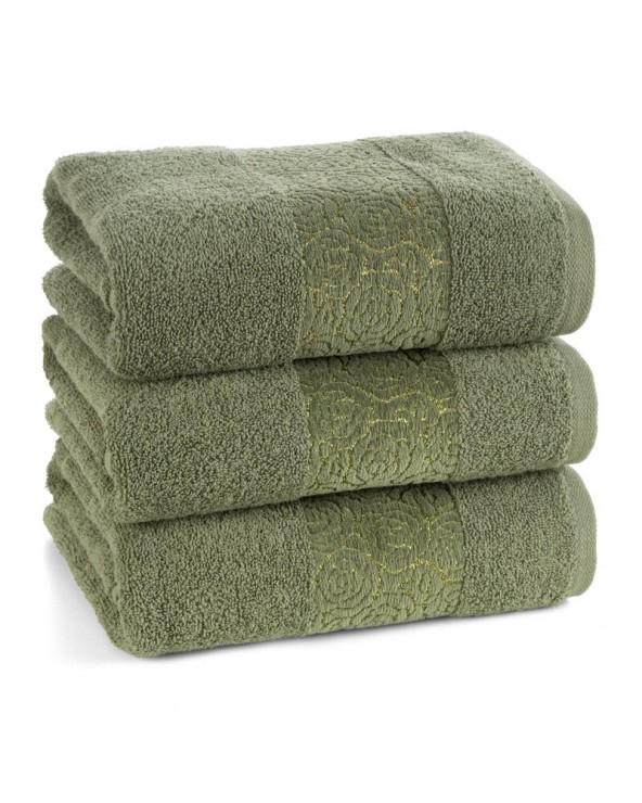 Ręcznik bawełna 30x50 Iris ciemnozielony Eurofirany