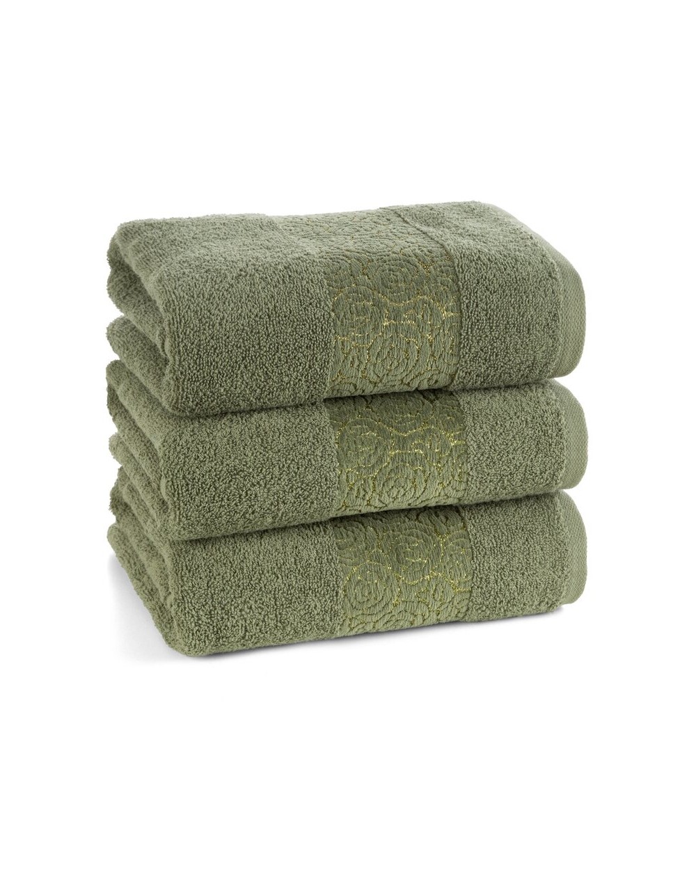 Ręcznik bawełna 50x90 Iris ciemnozielony Eurofirany