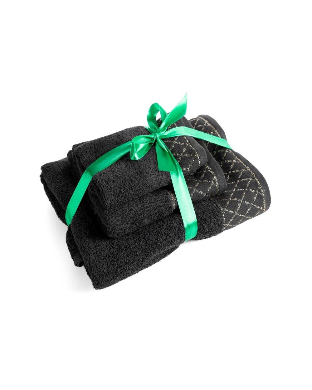 Ręcznik bawełna 30x50 + 50x90 + 70x140 kpl 3 szt Layla czarny Eurofirany