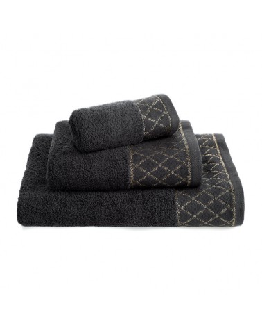 Ręcznik bawełna 30x50 + 50x90 + 70x140 kpl 3 szt Layla czarny Eurofirany