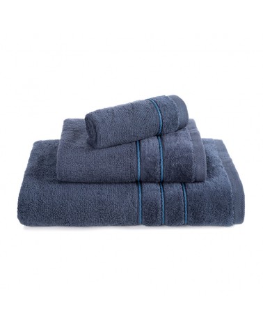 Ręcznik bawełna 30x50 + 50x90 + 70x140 kpl 3 szt Sibel granatowy Eurofirany