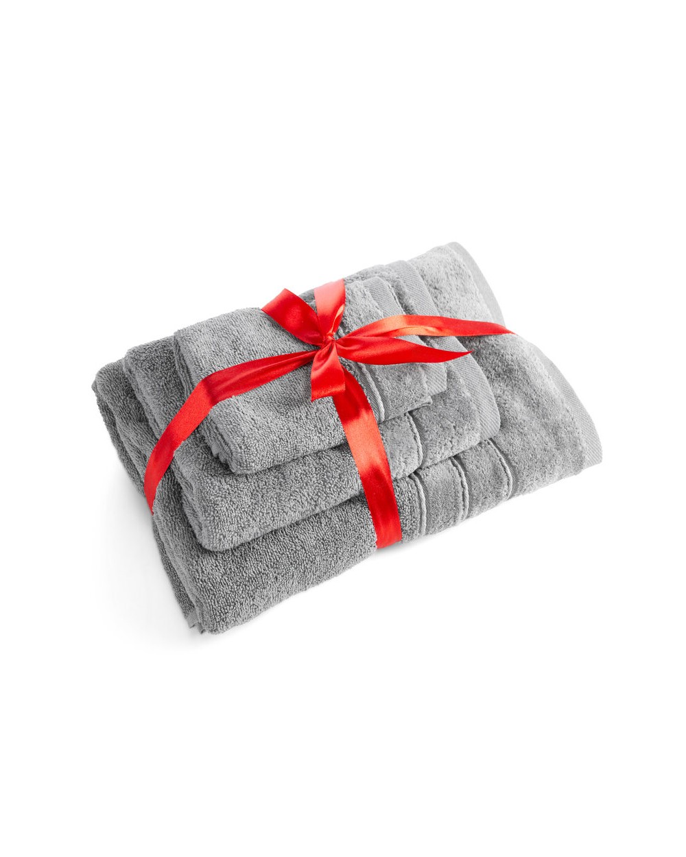 Ręcznik bawełna 30x50 + 50x90 + 70x140 kpl 3 szt Sibel stalowy Eurofirany