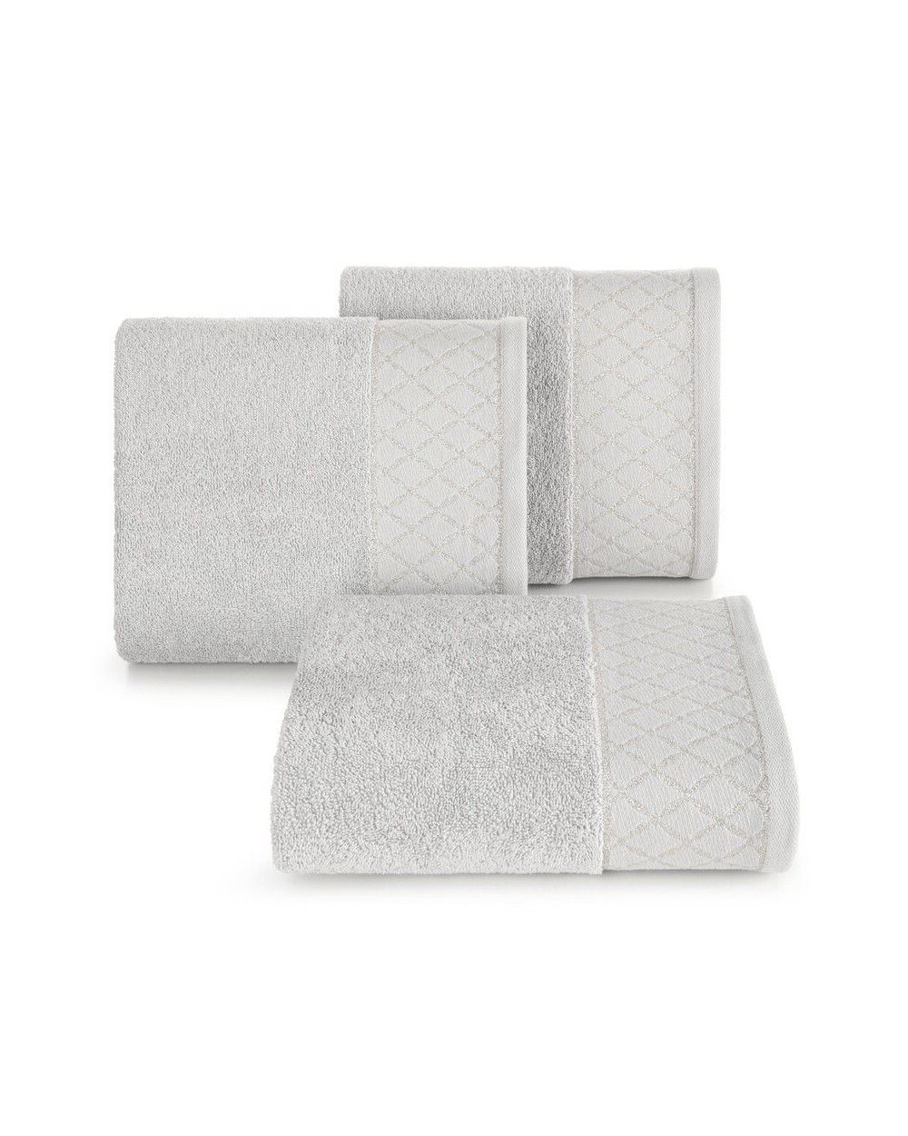 Ręcznik bawełna 50x90 Layla srebrny Eurofirany