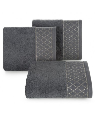 Ręcznik bawełna 30x50 Layla stalowy Eurofirany