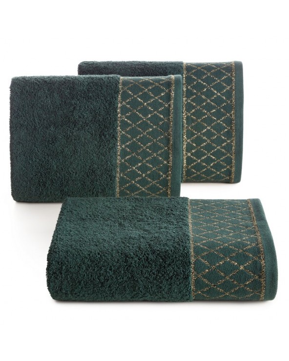 Ręcznik bawełna 50x90 Layla ciemnozielony Eurofirany