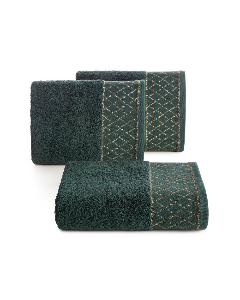 Ręcznik bawełna 70x140 Layla ciemnozielony Eurofirany