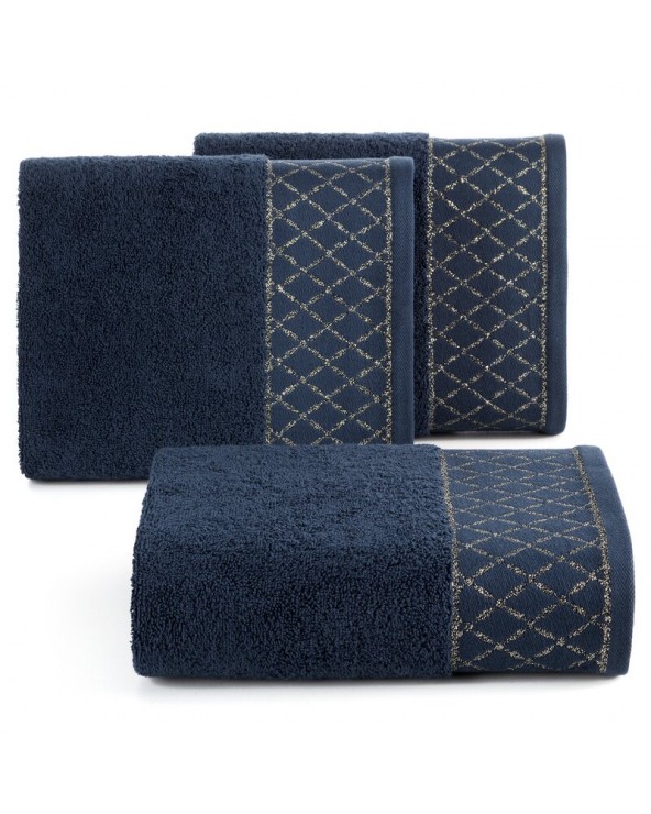 Ręcznik bawełna 30x50 Layla granatowy Eurofirany