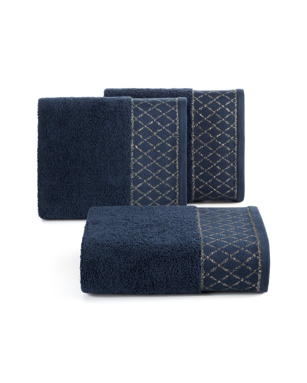 Ręcznik bawełna 30x50 Layla granatowy Eurofirany