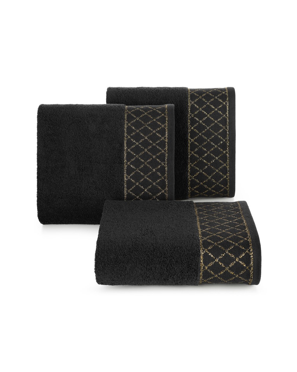 Ręcznik bawełna 30x50 Layla czarny Eurofirany