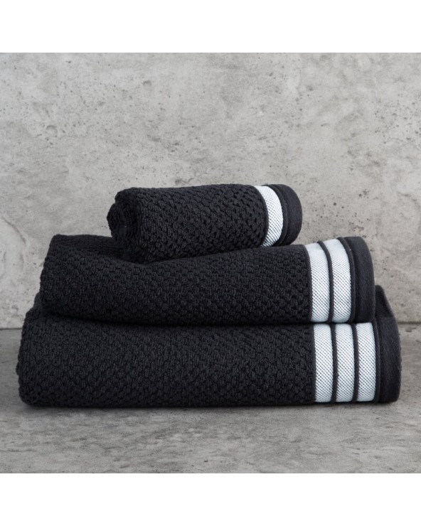 Ręcznik bawełna 70x140 Madlen czarny Eurofirany