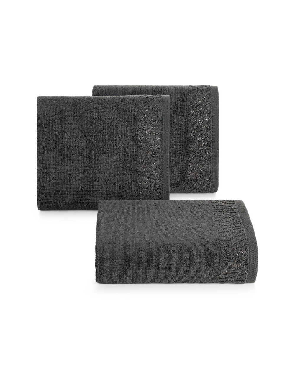 Ręcznik bawełna 50x90 Margo stalowy Eurofirany