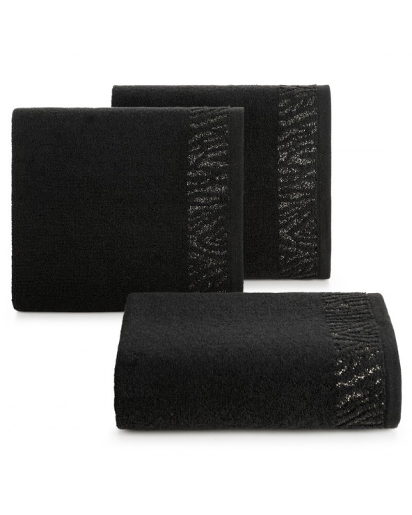 Ręcznik bawełna 70x140 Margo czarny Eurofirany