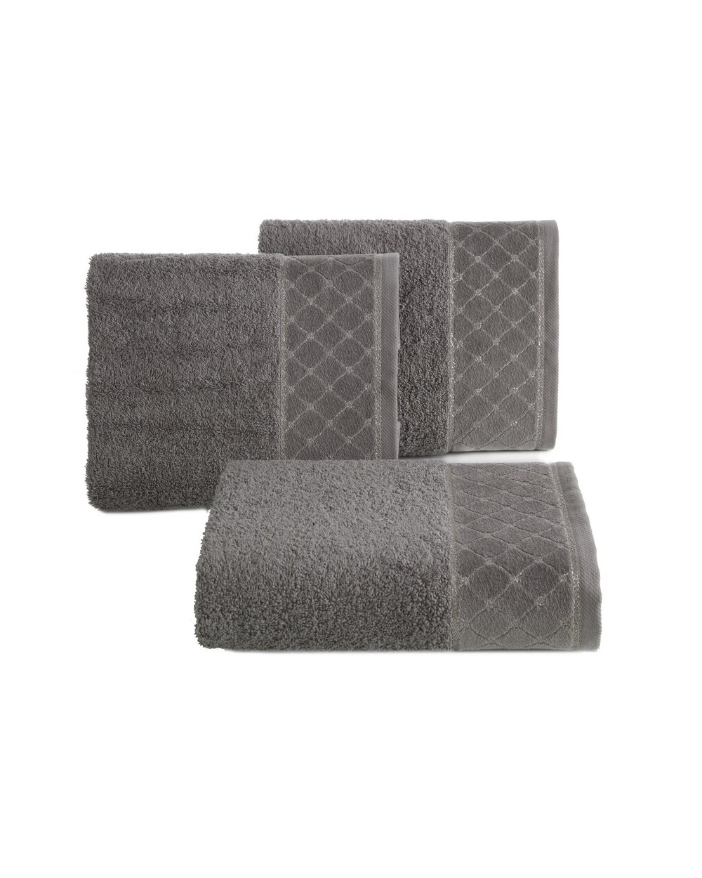 Ręcznik bawełna 50x90 Martha grafitowy Eurofirany